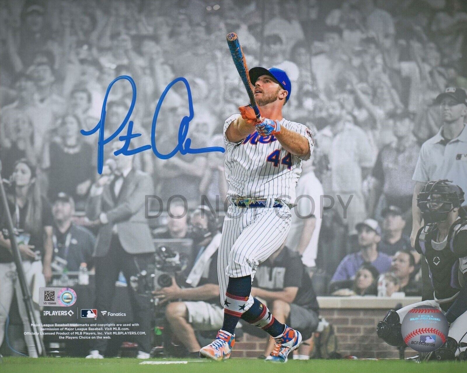 Pete Alonso New York Mets #44 Autographed 8x10 Photo Poster painting 2021 Home Run Derby REPRINT