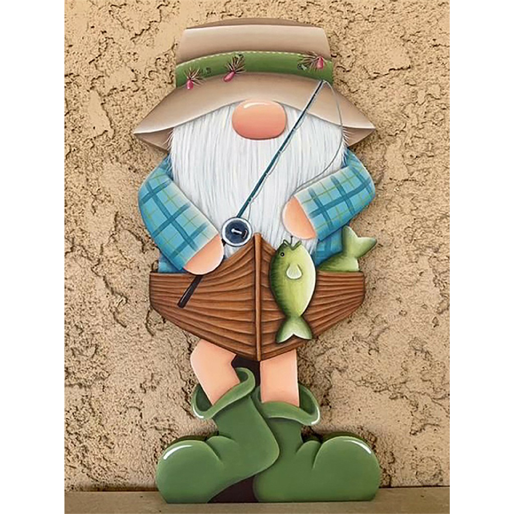 Gingerbread Man Gnome 30*40CM(Canvas) Full Square Drill Diamond Painting gbfke