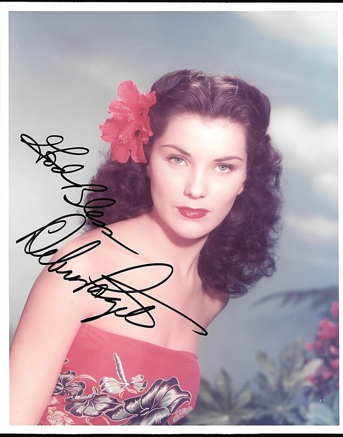 DEBRA PAGET, GORGEOUS ACTRESS SIGNED Photo Poster painting 8X10 WITH COA