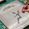 DIY Pearl Painting Angel for Home Wall Decor with Frame(30x30cm)