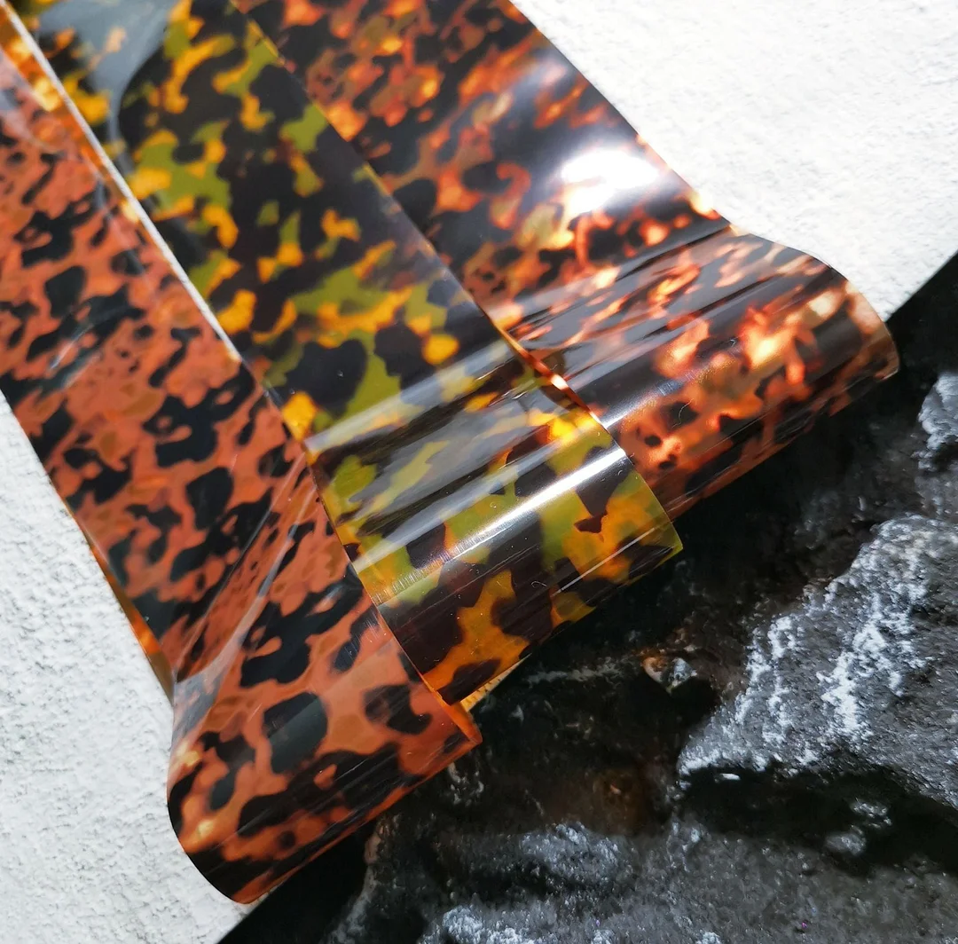 3pcs Tortoiseshell Amber Nails Foils Tortoise Shell Nail Art Transfer Foil Decals Wraps Tips Nail Manicure Decorations 4*100cm-Nail Inspo