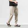 Gioiacombo&trade; Pantaloni harem da uomo in lino stile casual