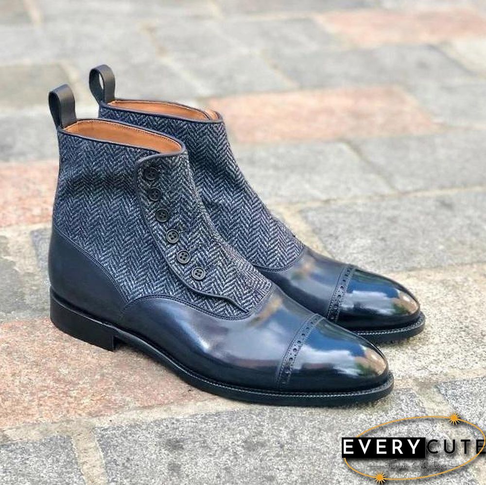 Handmade Elegant Vintage Chelsea Button Boots