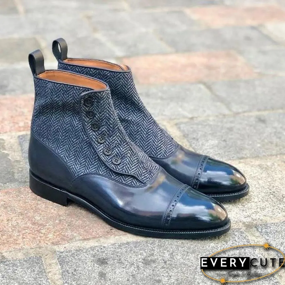 Handmade Elegant Vintage Chelsea Button Boots