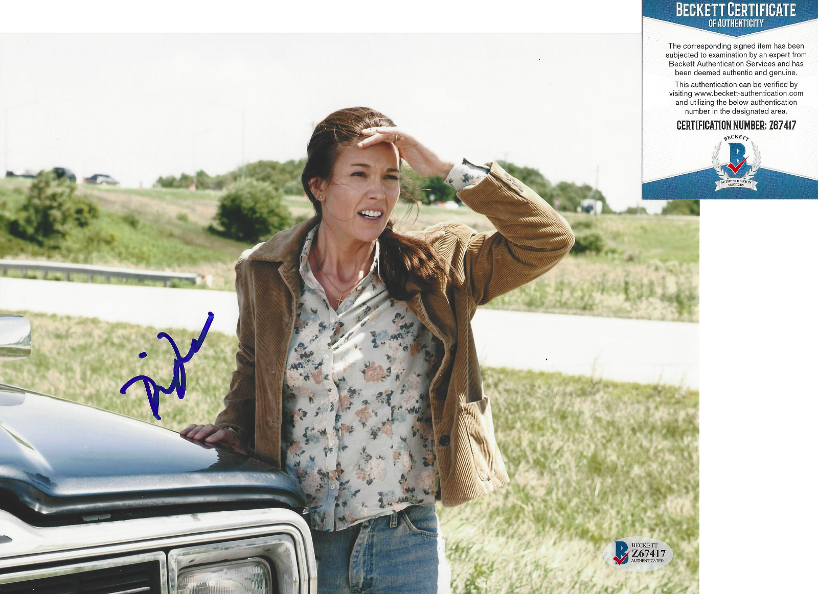 DIANE LANE SIGNED 'SUPERMAN MAN OF STEEL' 8x10 Photo Poster painting ACTRESS BECKETT COA BAS