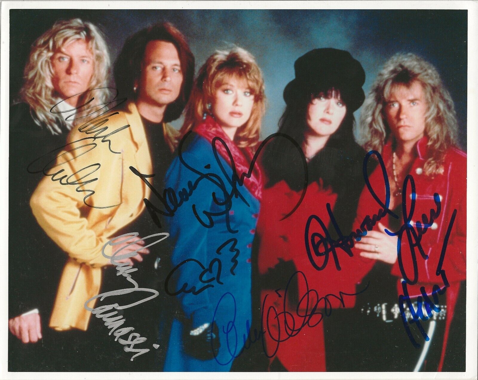 Heart band REAL SIGNED Photo Poster painting JSA Full LOA Autographed Ann & Nancy Wilson +3