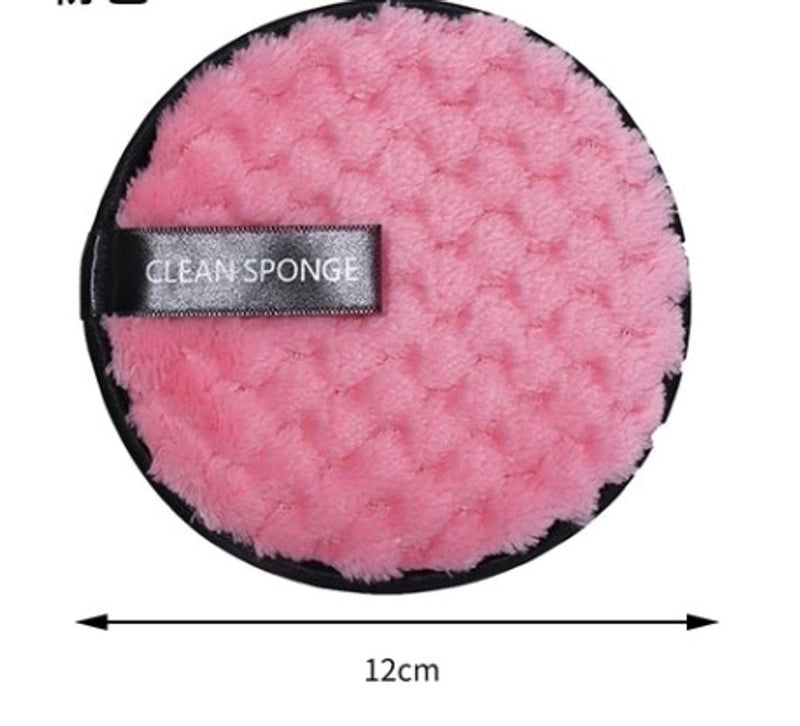 Classic Style Solid Color Superfine Fiber Facial Cleaning Puff 1 Piece