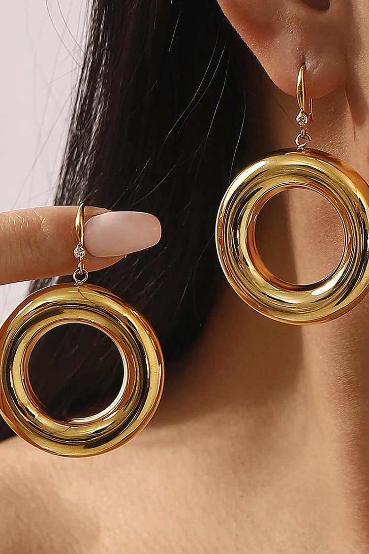Alloy O-Ring Fashionable Dangle Earrings