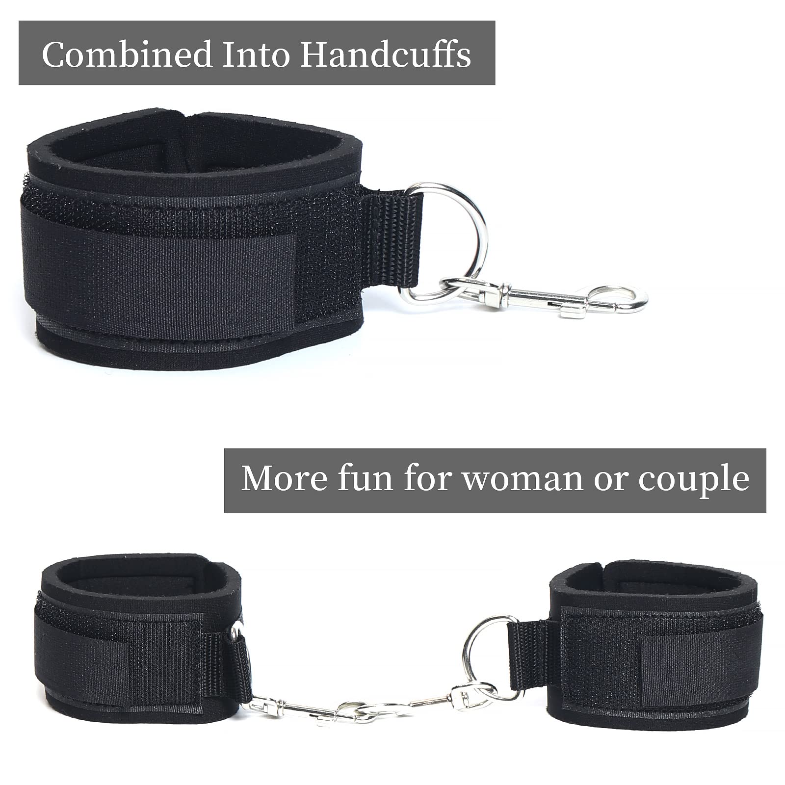 Sex Bondage Wrist & Thigh Cuffs Bdsm Restraints Set