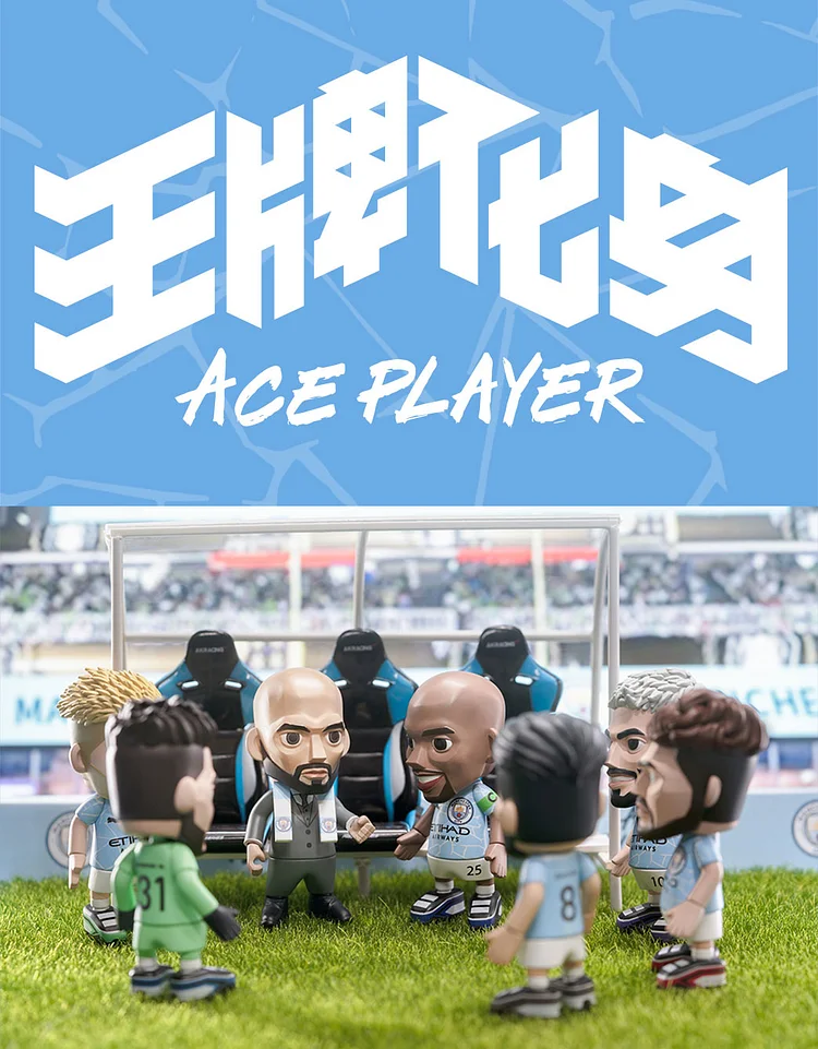 Limited  Ace Player MANCHESTER CITY CHAMPIONS Mystery Blind Box 3.5" Figure-