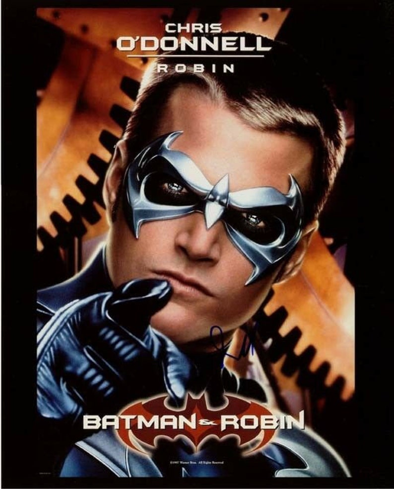 Chris odonnell signed autographed batman & robin dick grayson 11x14 Photo Poster painting