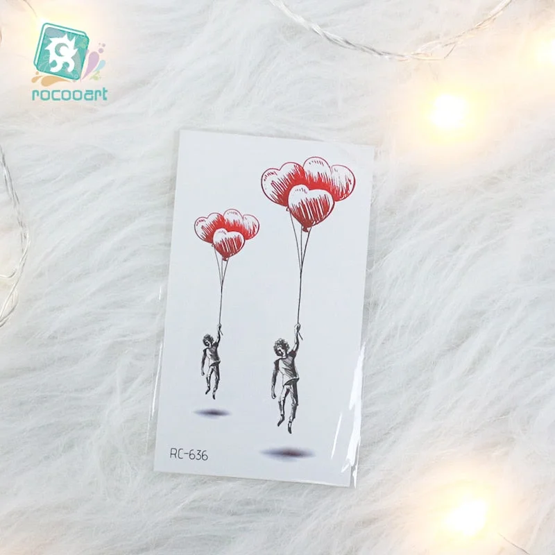 2020 Couple Temporary Tattoos Fashion Cool Body Art Beauty Makeup Valentine's Day Tattoo Waterproof Hand Fake Tatoo 10.5x6cm
