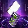 RB-V12 360&deg; Full Color RGB Magnetic LED Fill Light with App Control, 26 Lighting Scenes, USB Type-C PD/QC Fast Charging Port, Cyberpunk Mini Portrait Handheld Selfie Video Creative Lighting