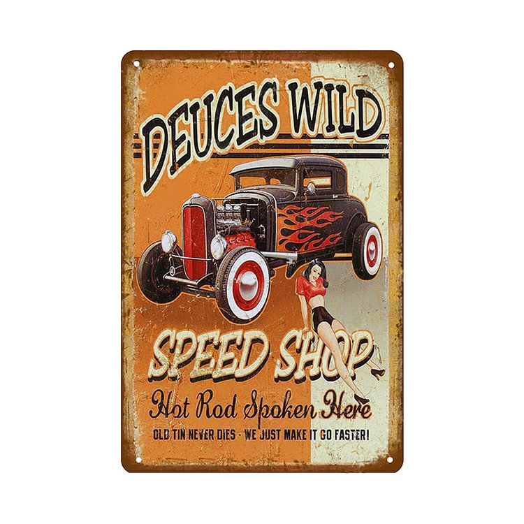 Car - Vintage Tin Signs/Wooden Signs - 7.9x11.8in & 11.8x15.7in