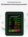 6 In 1 Air Quality Monitor Accurate PM2.5 PM10 HCHO TVOC CO2 CO Detector