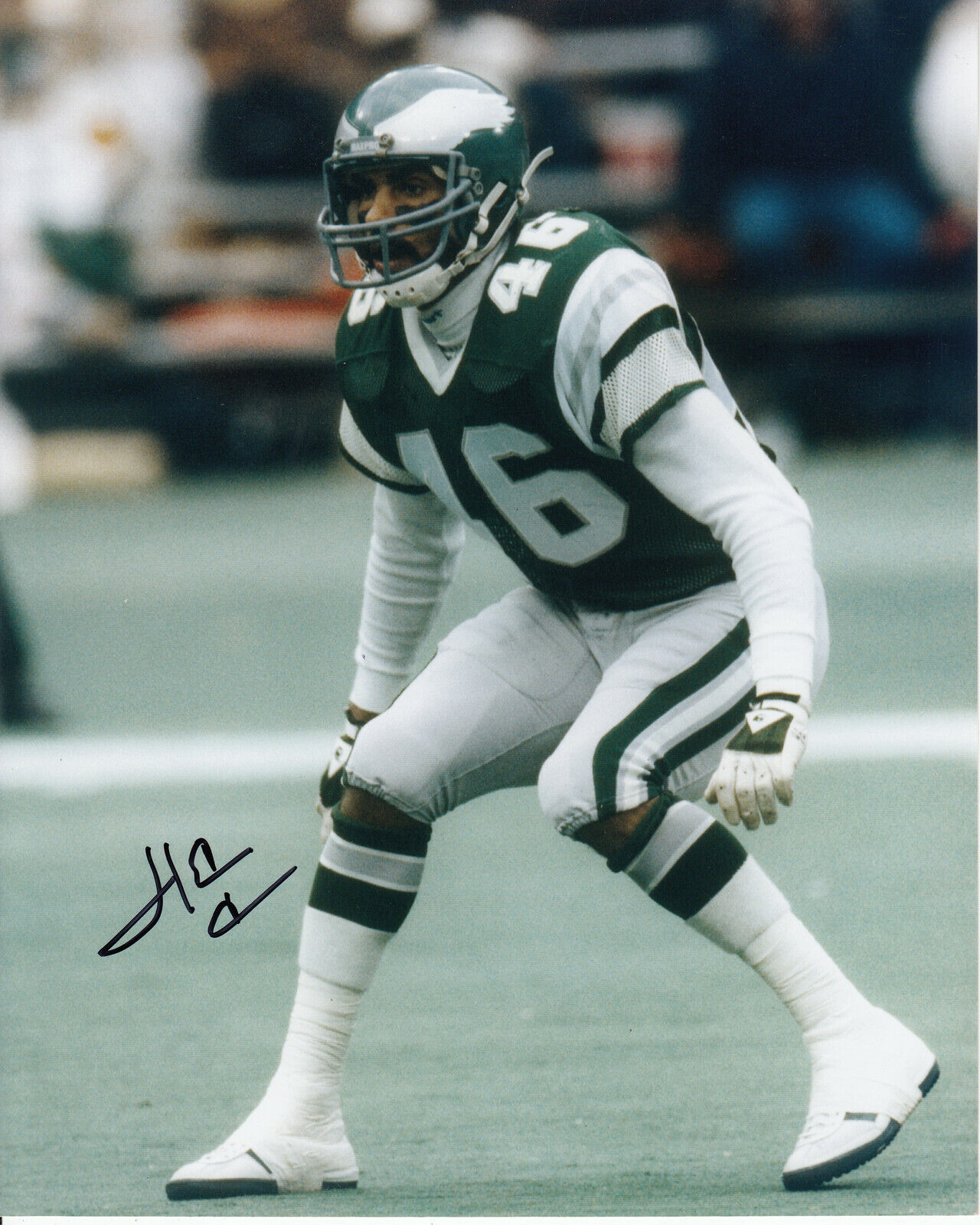 Herm Edwards #4 8x10 Signed Photo Poster painting W/COA Philadelphia Eagles 031019