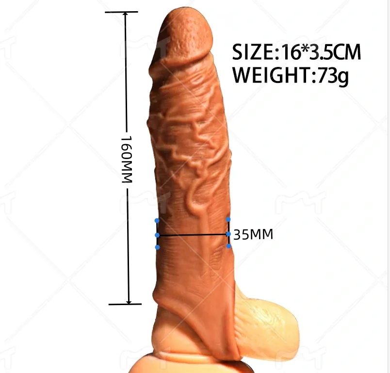 Realistic Penis Enlarger Sleeve :Cock Sleeve Extender Enhancer for Bigger Euphoria and Pleasure
