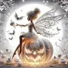 (Stamped/Counted) Tinkerbell Pumpkin-11CT Cross Stitch 40*40cm