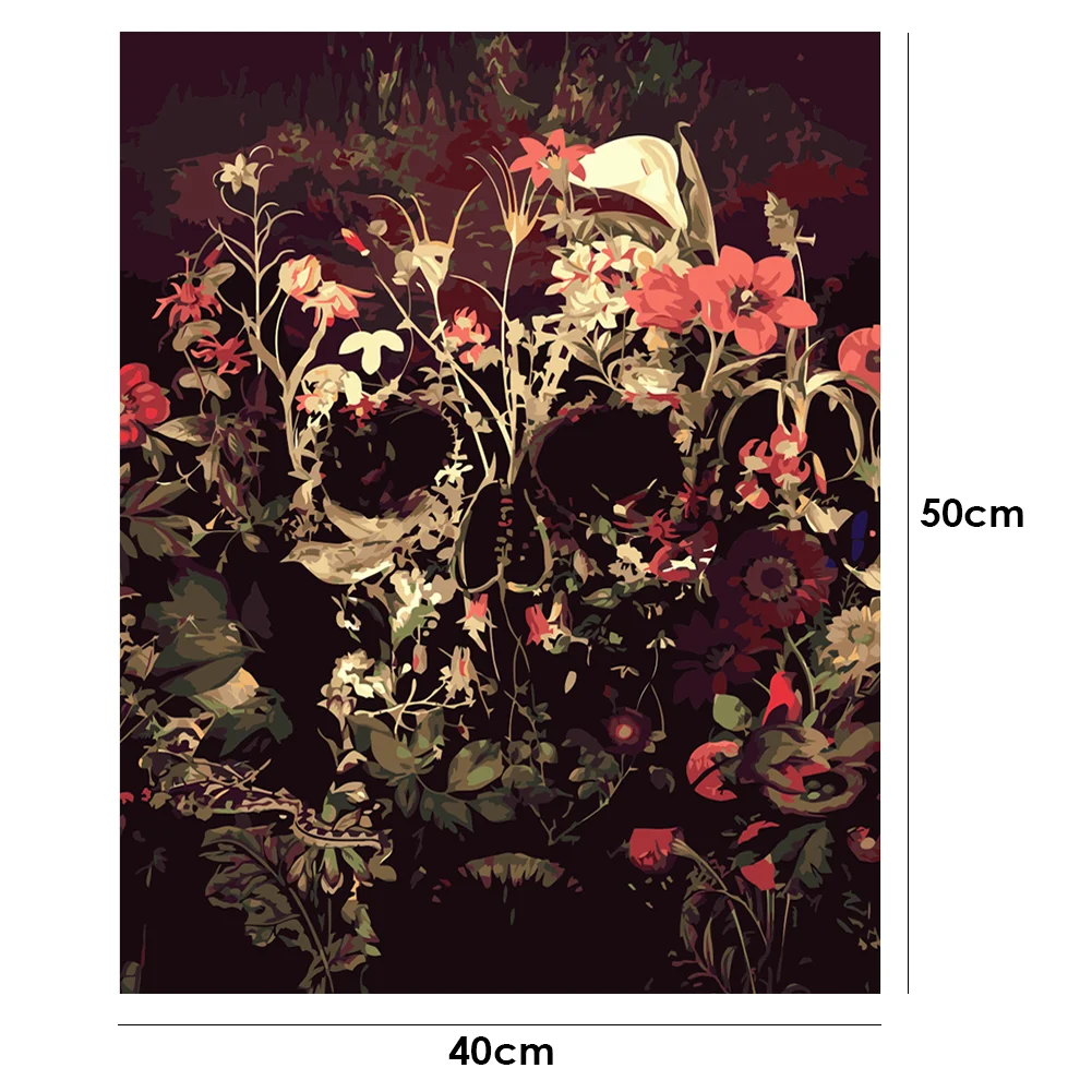 Flower Skull - Paint By Number(40*50cm)