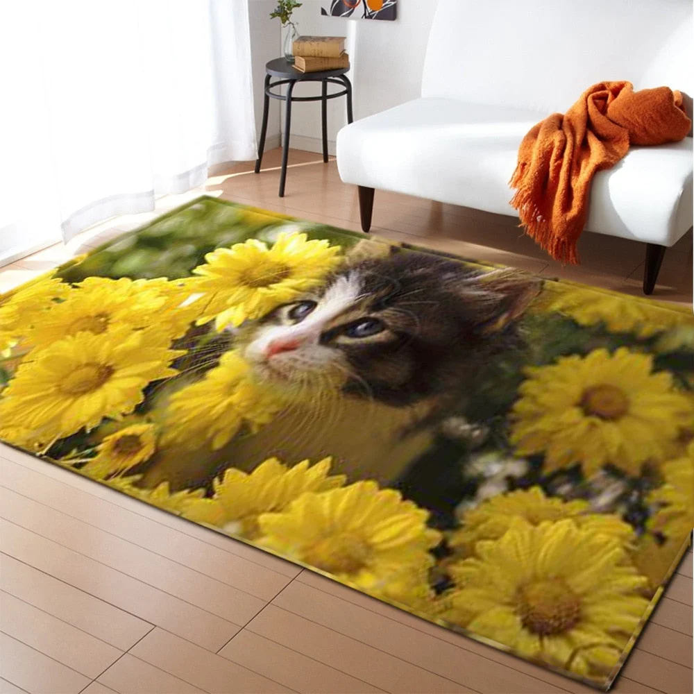 Carpet For Living Room Home Bedroom Bedside Children's Decoration Rug Animal Pattern Hallway Balcony Bathroom Non-Slip Floor Mat