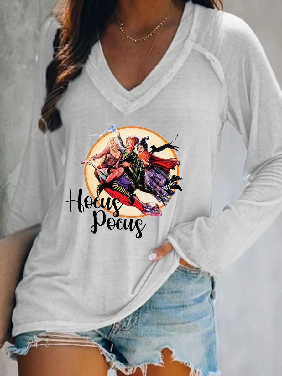 Hocus Pocus Long Sleeve V-neck T-shirt