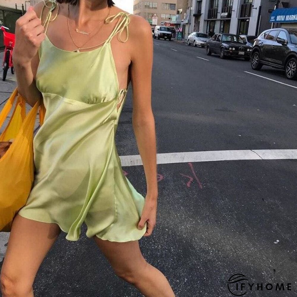 Women Sleeveless Bandage Bodycon Party Club Mini Dress | IFYHOME