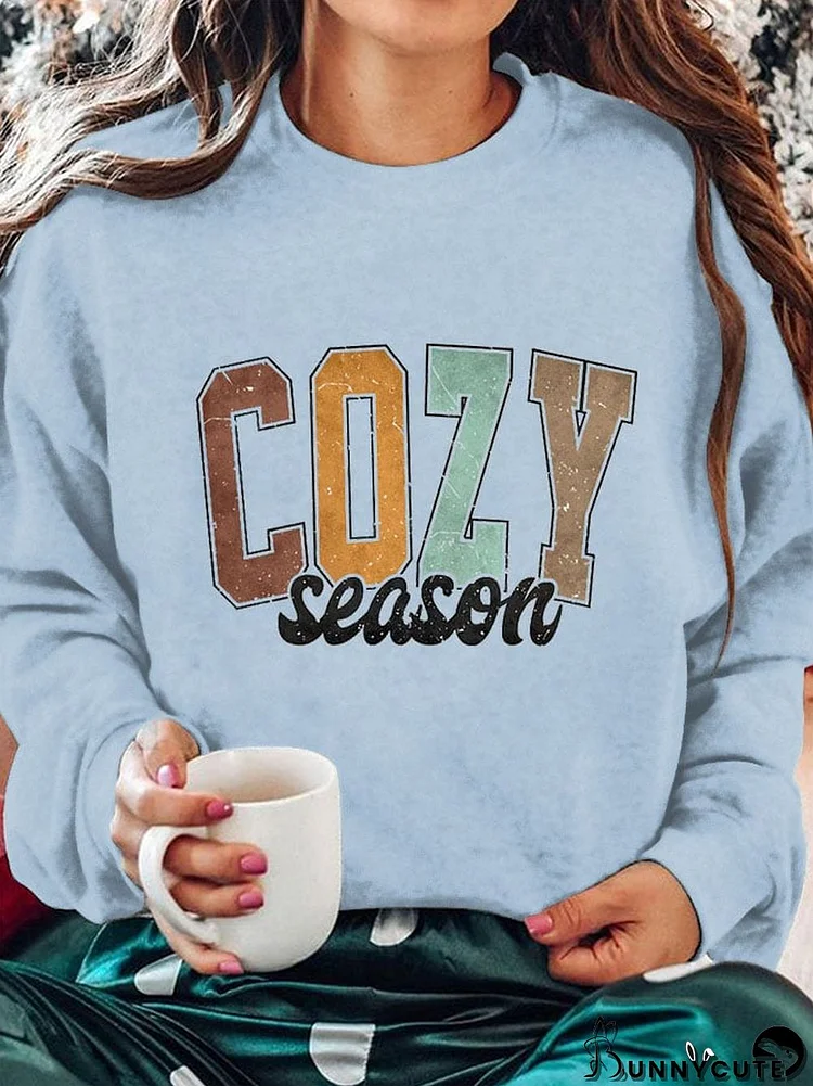 Women's Cozy Season Printed Sweatshirt