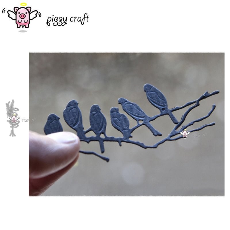 Piggy Craft metal cutting dies cut die mold Bird branch decoration Scrapbook paper craft knife mould blade punch stencils dies