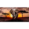 Elephant Landscape -Full Round Diamond Painting(80*40cm)