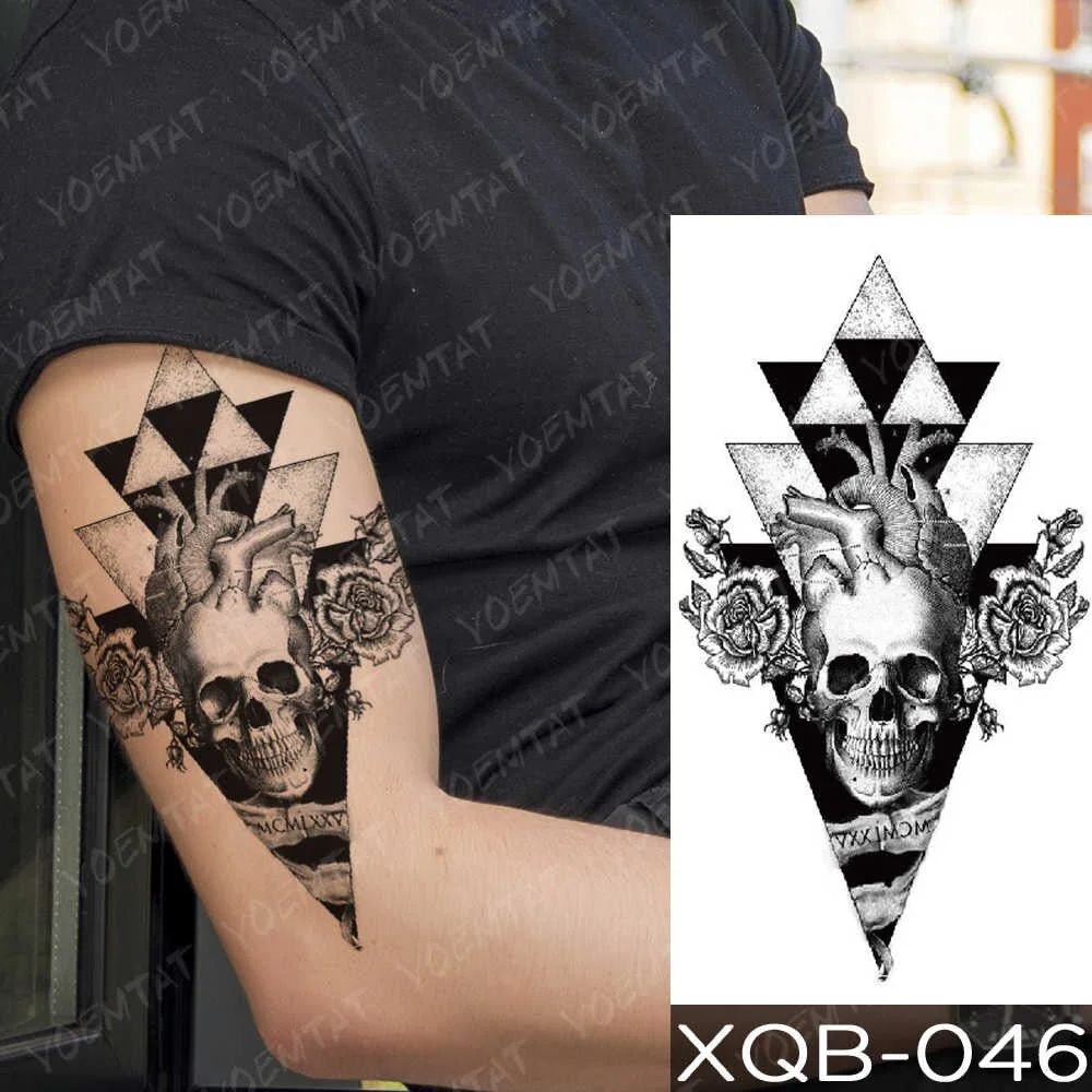 Waterproof Temporary Tattoo Sticker Totem Leopard Flash Tattoos Dragon Tiger Wolf Lion Body Art Arm Fake Tatoo Women Men