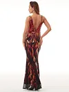 Evening  Wrap Backless Embroidered V-Neck Dress