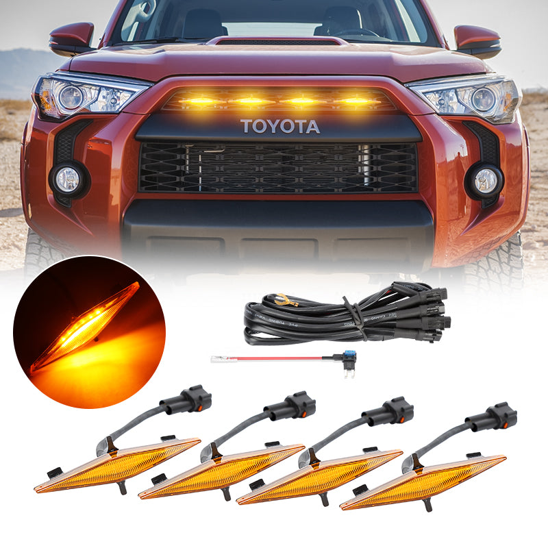 Amber LED Raptor Lights For 2014-Later Toyota 4Runner
