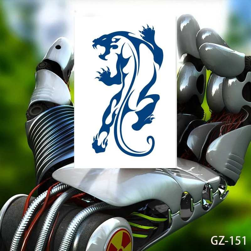 Temporary Tattoos Stickers Dragon Lion Monkey King Juice Ink Lasting Natural Men Womens Arm Body Chest Realistic Art Fake Tatoo