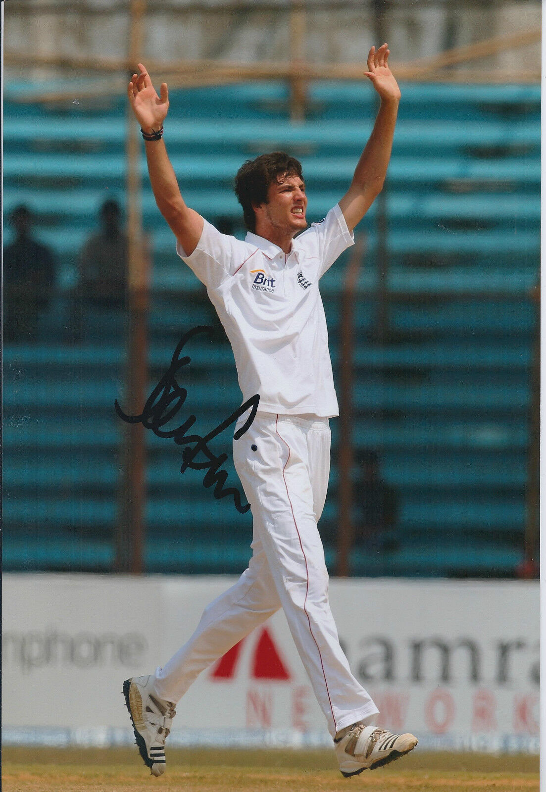 Steve FINN Signed Autograph 12x8 Photo Poster painting AFTAL COA ENGLAND Cricket ASHES RARE