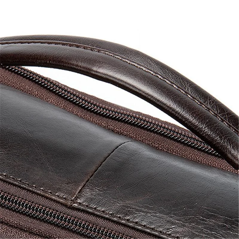 Men's Retro Casual Leather Business Handbag Crossbody Bag