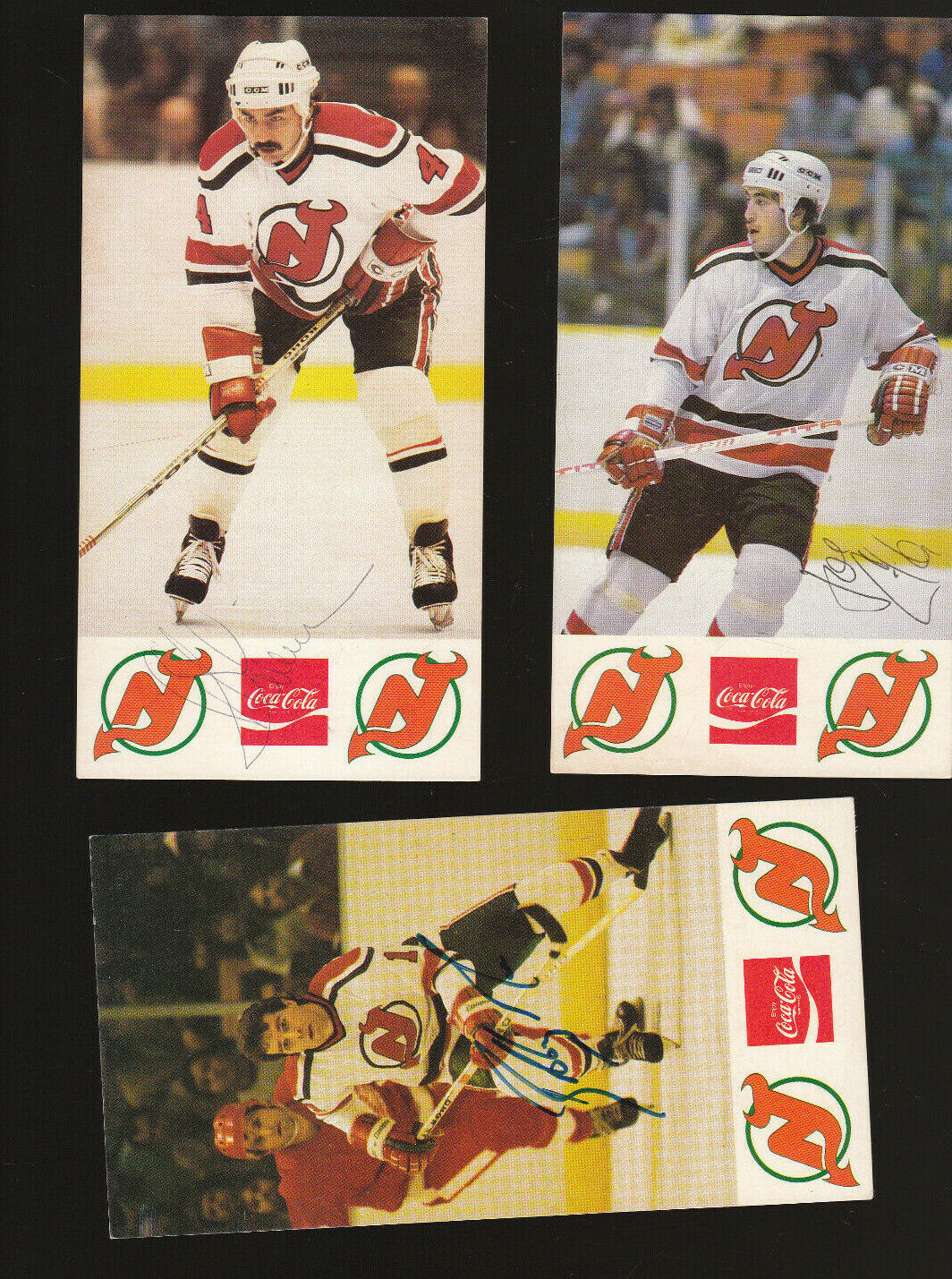 9 LOT SIGNED POSTCARDS NEW JERSEY DEVILS AARON BROTEN JOE CIRELLA RICK MEAGHER +