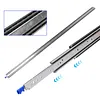 [US Local Warehouse] Heavy Duty Drawer Slides 3-Fold Guide Rail with Lock Full Extension Ball Bearing Rails 300 Lbs Drawer Slides for RV Truck Mechanical Cabinet