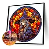 (50*50cm)Stained Glass Halloween - Full Round Drill Diamond Painting
