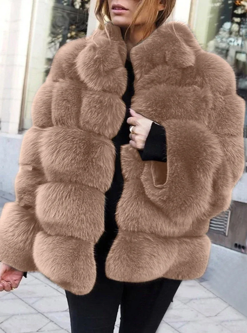 New Women Chic Vintage Fur Leather Warm Jacket Coat | IFYHOME