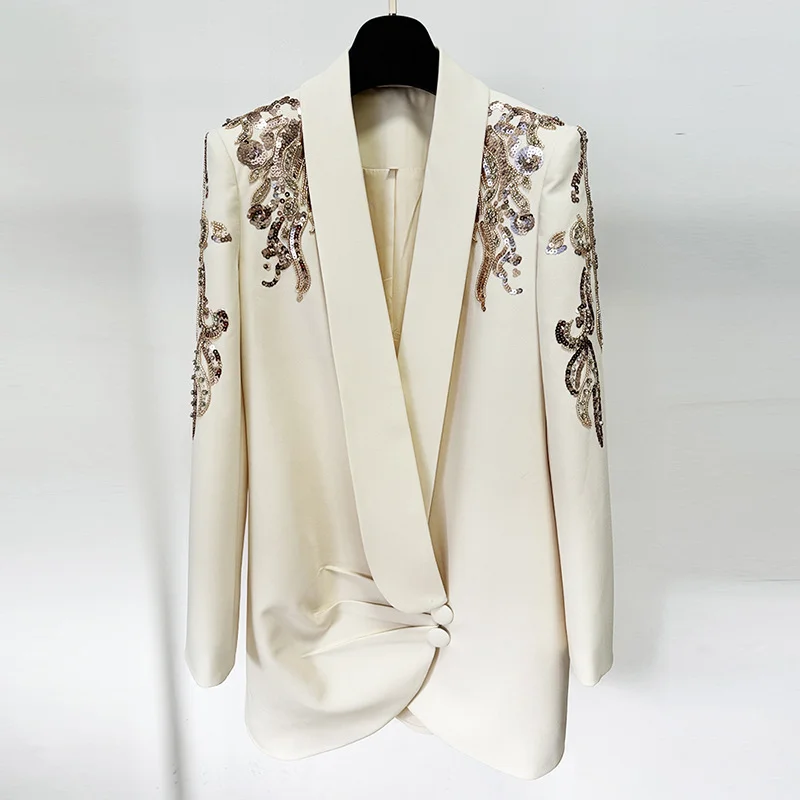 Nigikala Nigikala New Star Temperament Fashion Heavy Industry Nails Studded Green Fruit Collar Dress