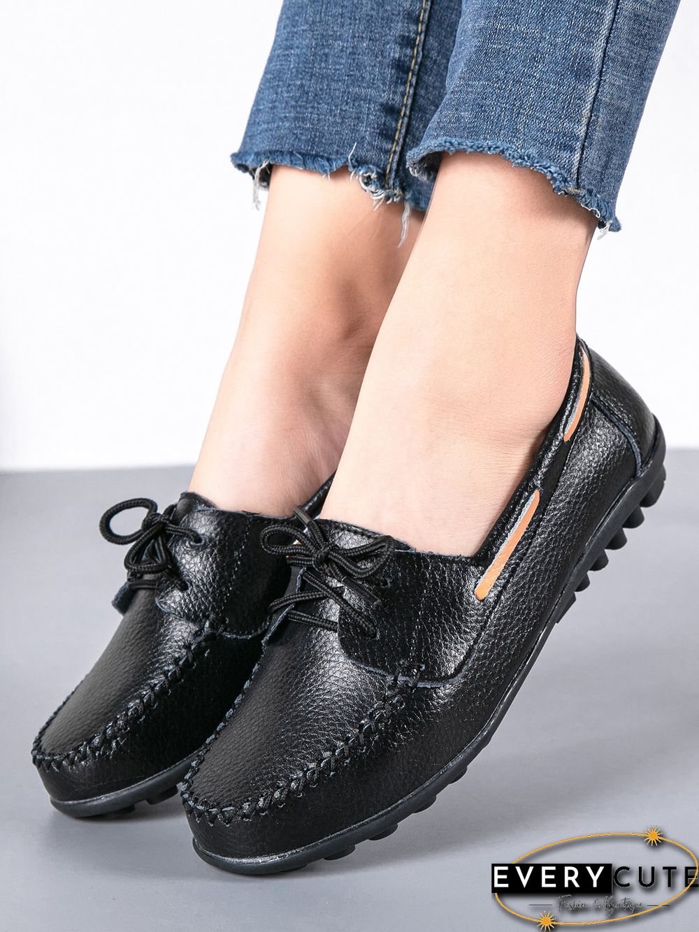 Retro Casual Simple Lace-up Flat Shoes