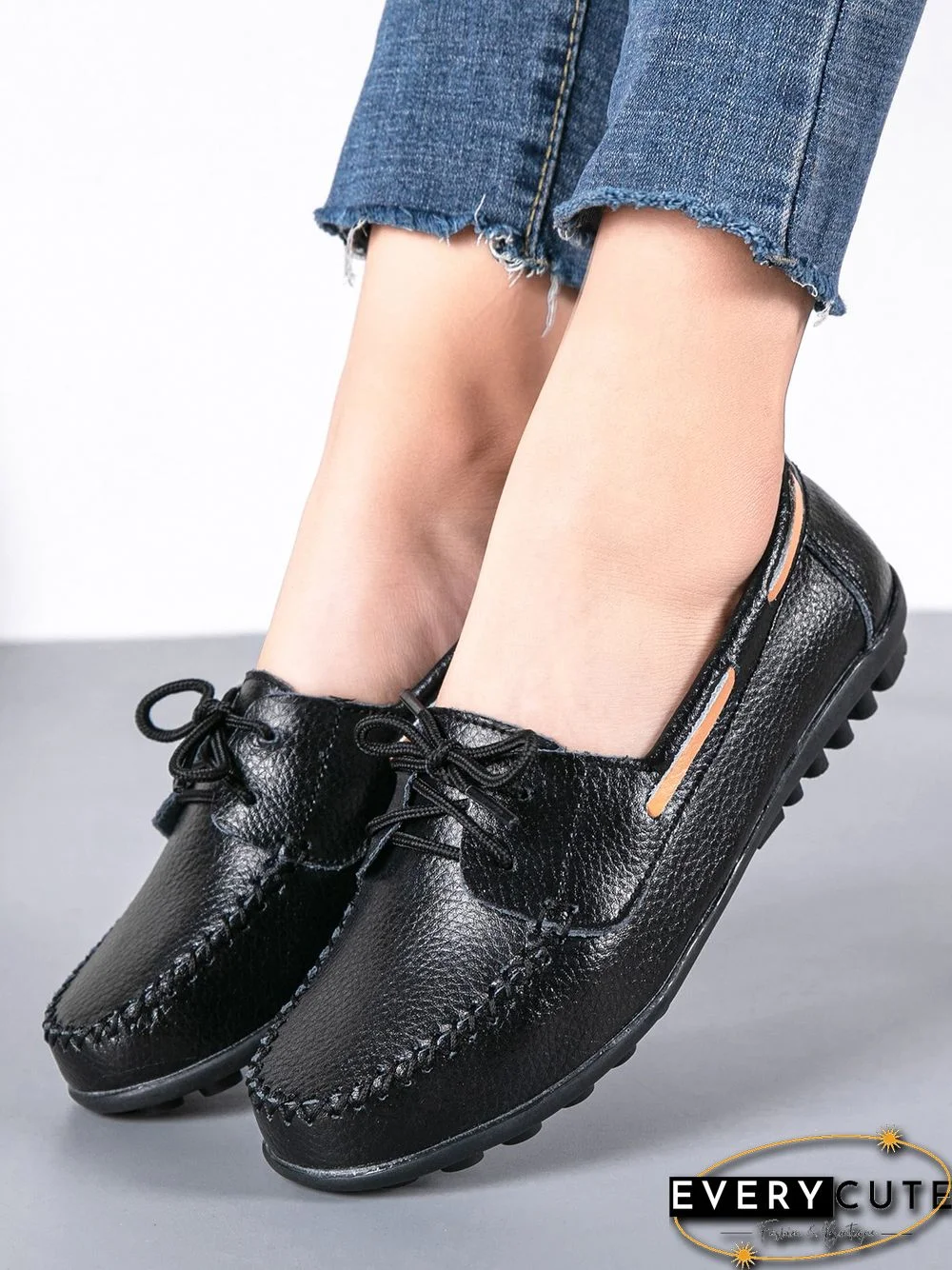 Retro Casual Simple Lace-up Flat Shoes