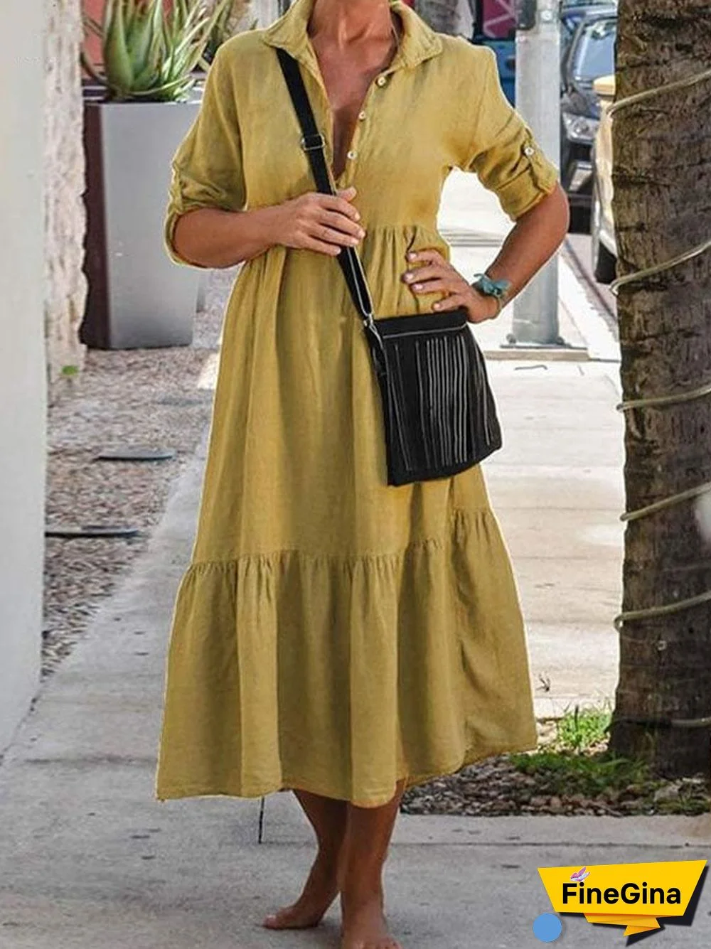 Casual Long Sleeve Loose Dress