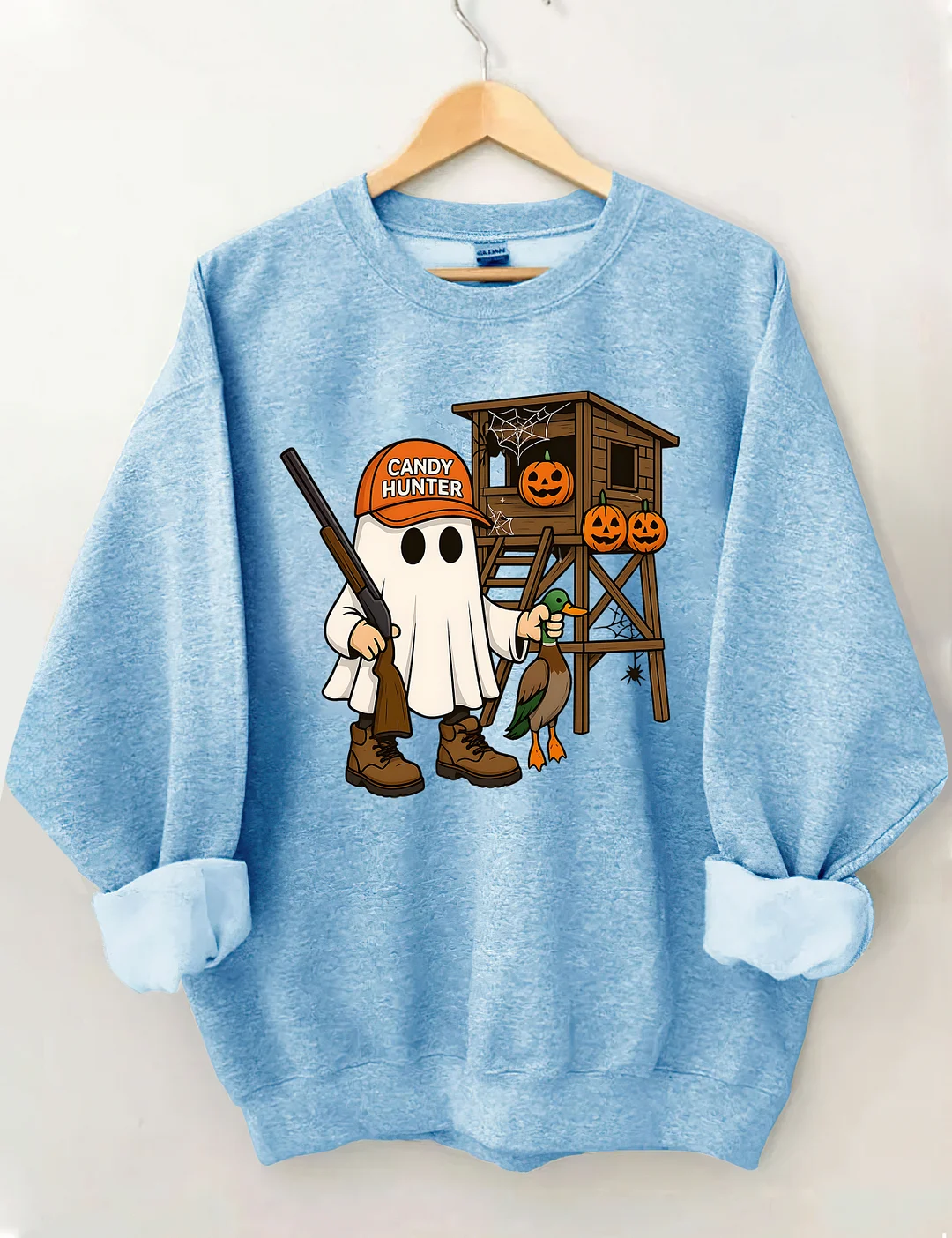 Candy Hunter Ghost with Duck Sweatshirt