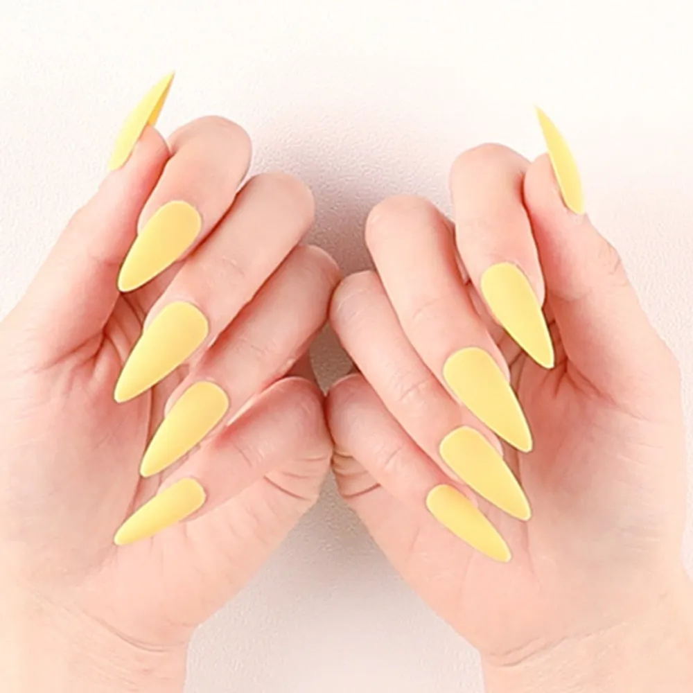 24Pcs Press On Matte Ballerina Coffin Fake Nails With Design Artificial False Nails DIY Finger Tips Manicure Tool-Nail Inspo