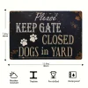 5pcs - Please Keep Gate Closed- Vintage Metal Signs(16*12Inch)