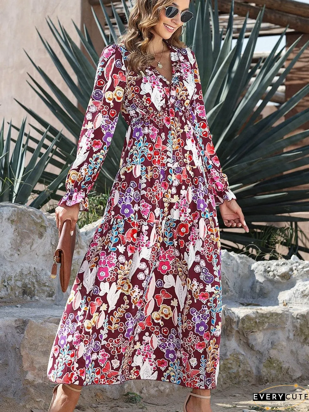 Plus Size Floral Dress