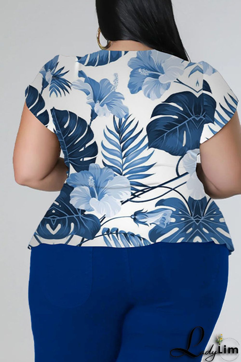 Red Casual Print Bandage Patchwork V Neck Plus Size Two Pieces