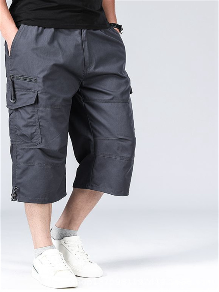 Men's 7 Pants Work Pants Pants Pants in Thin Section Sports Casual Shorts