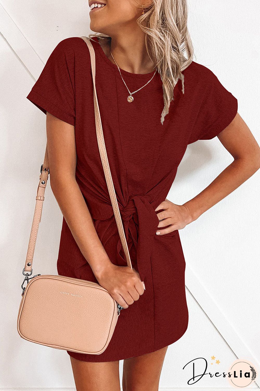 Fashion Sexy Solid Split Joint O Neck Princess Dresses